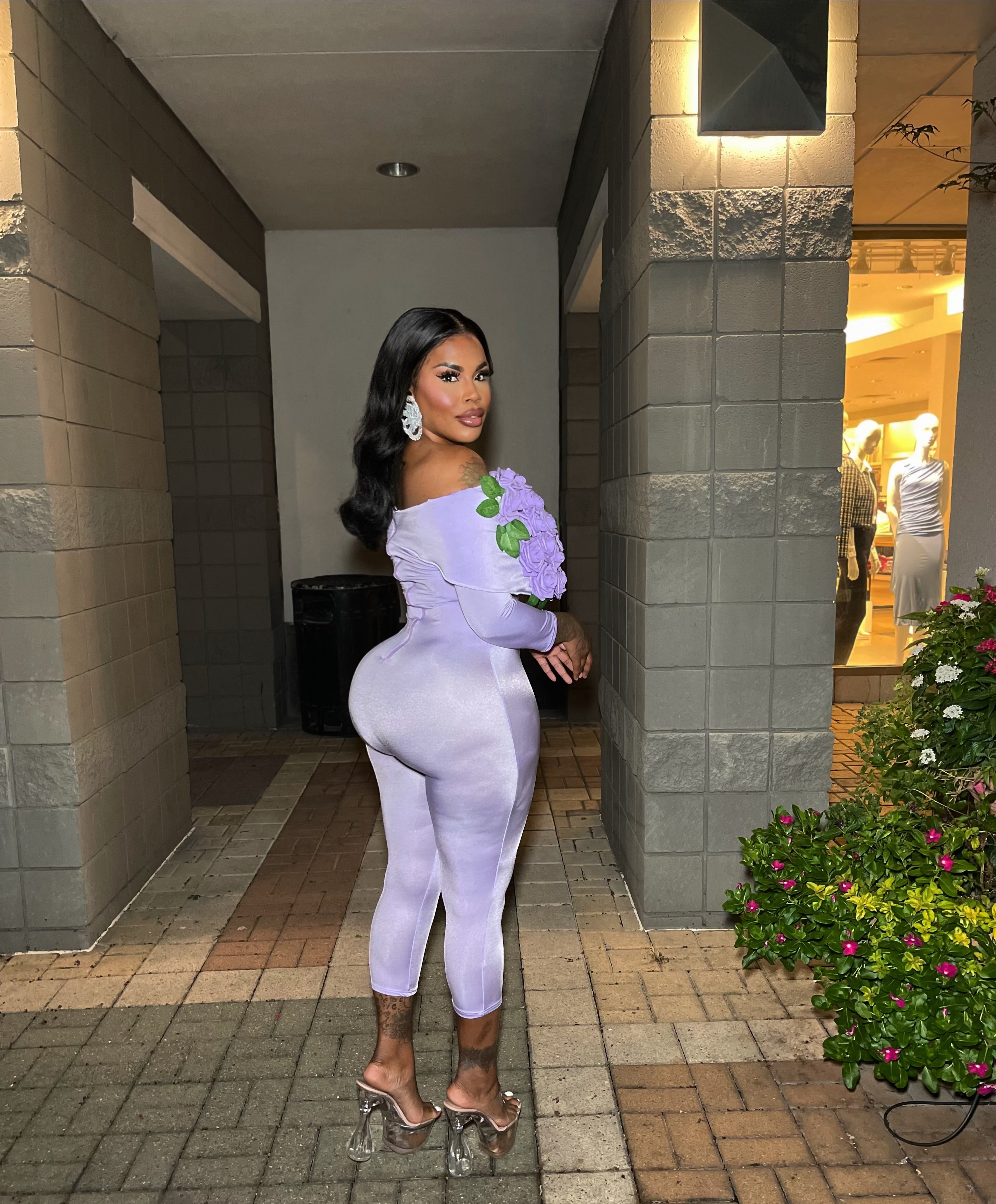 Lavender Rose jumpsuit ￼