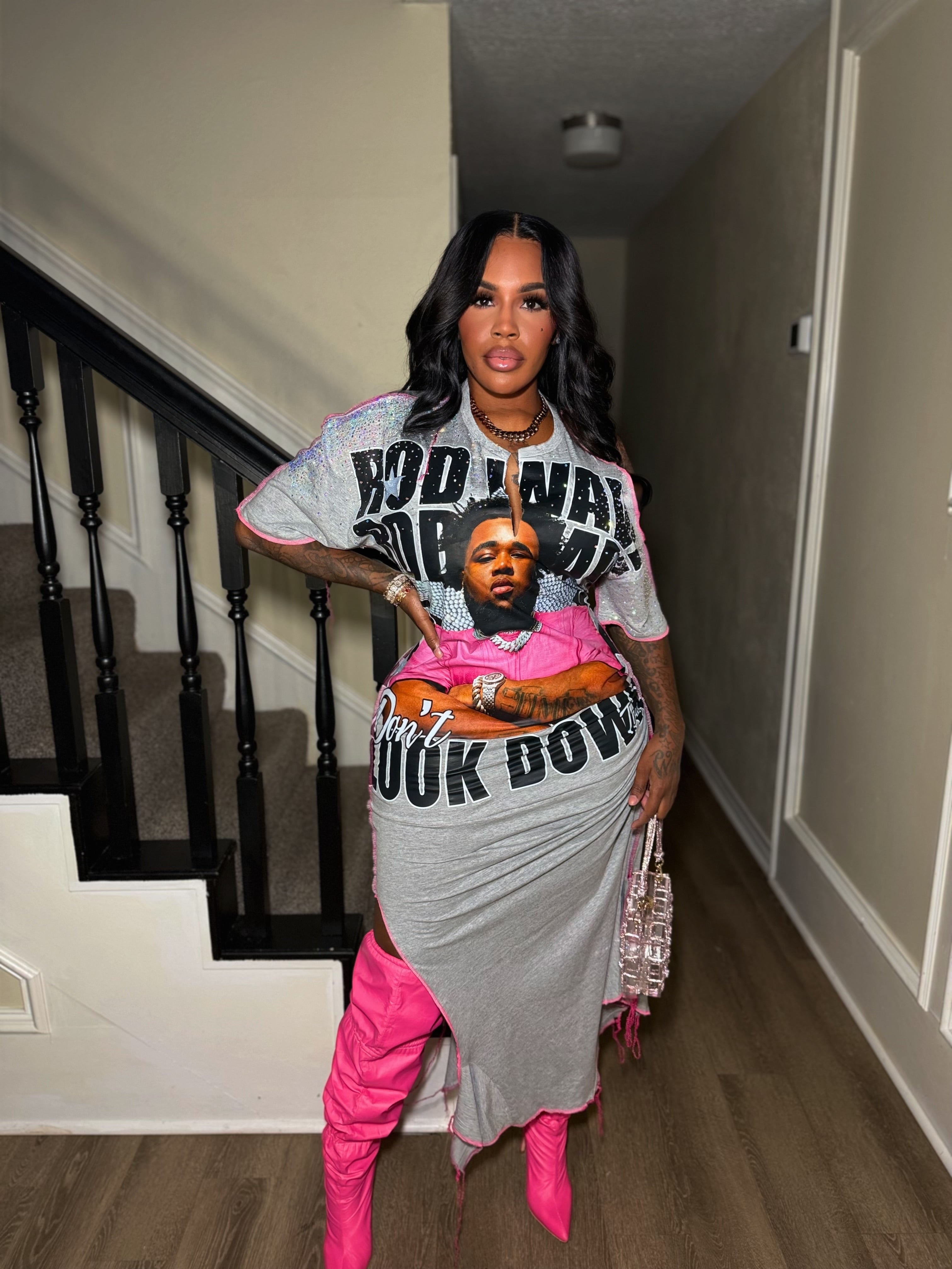 DOPE GIRL PINK DRESS