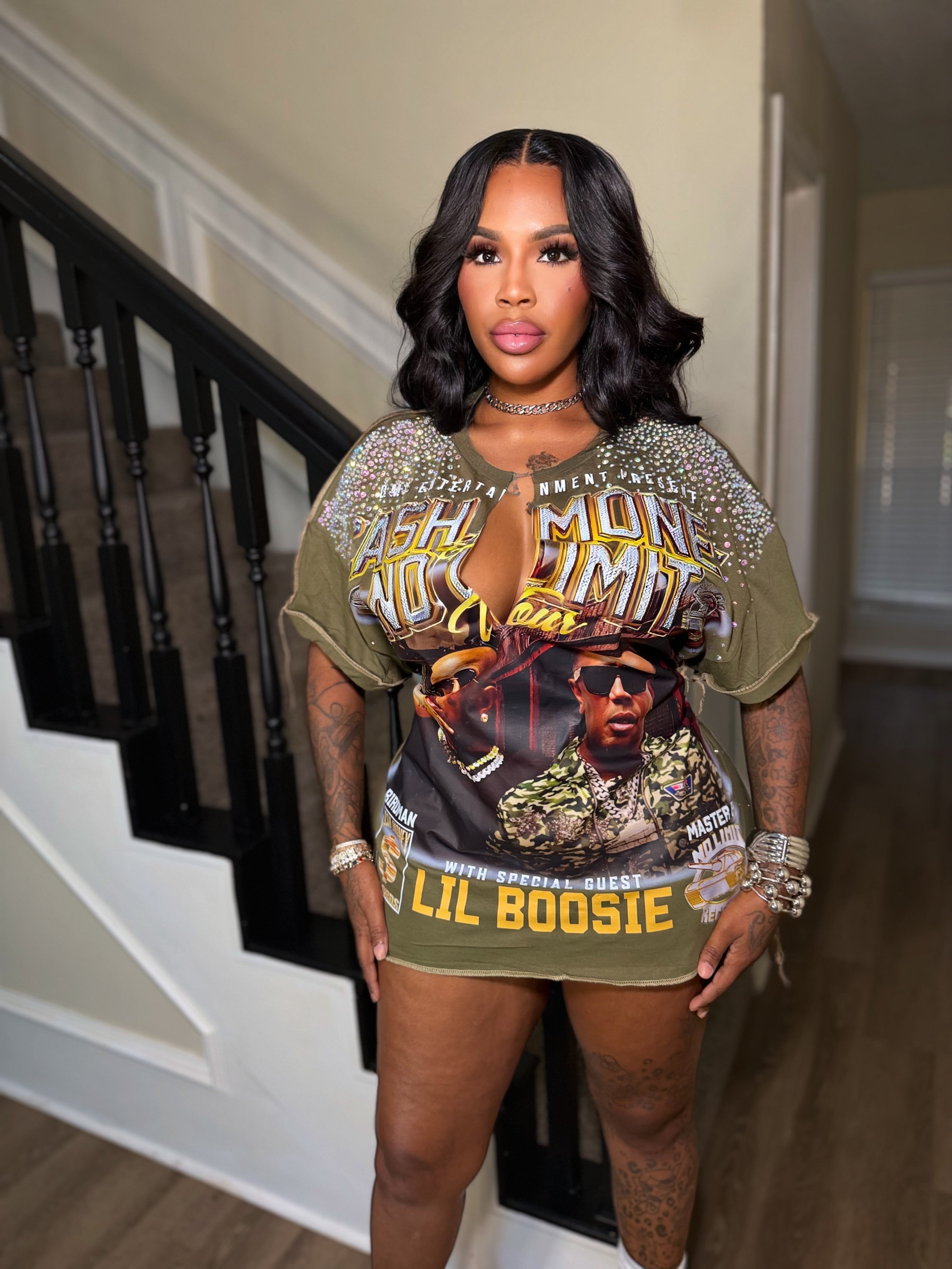 Cash X limit Army oversized tee