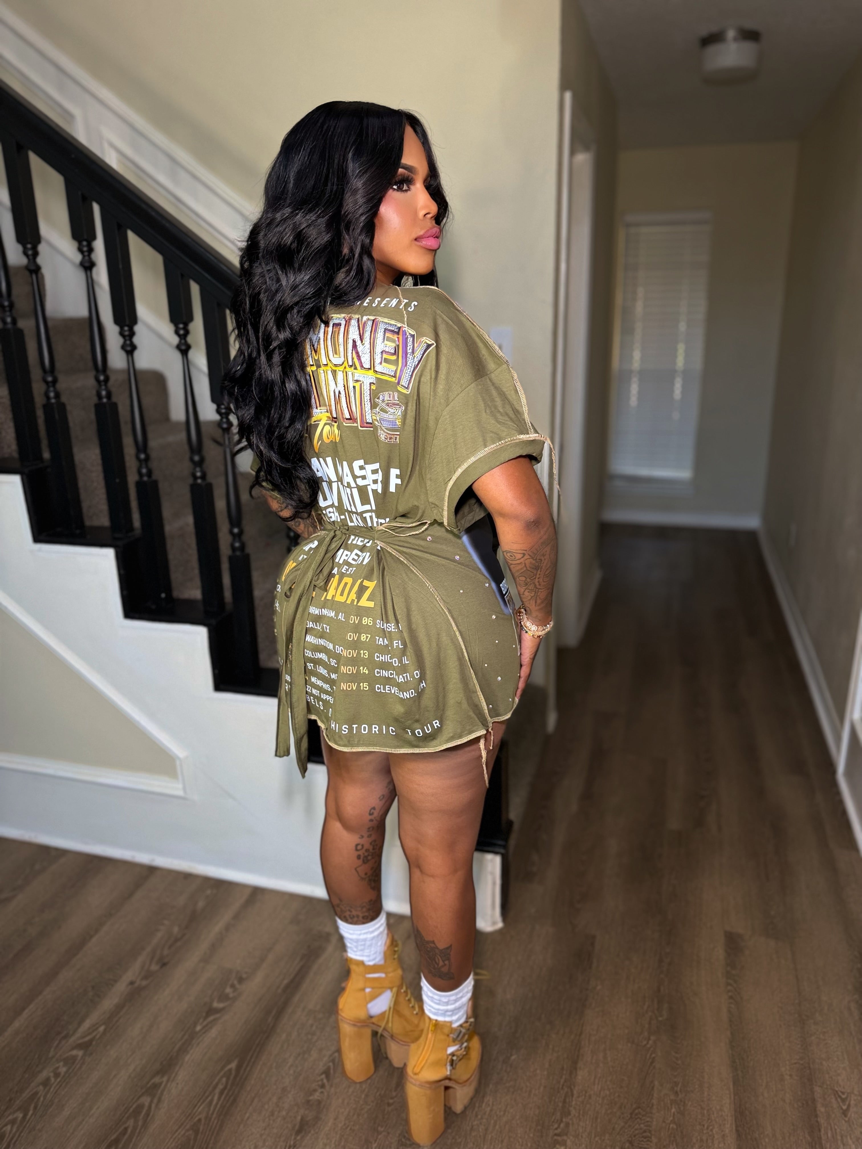 Cash X limit Army oversized tee