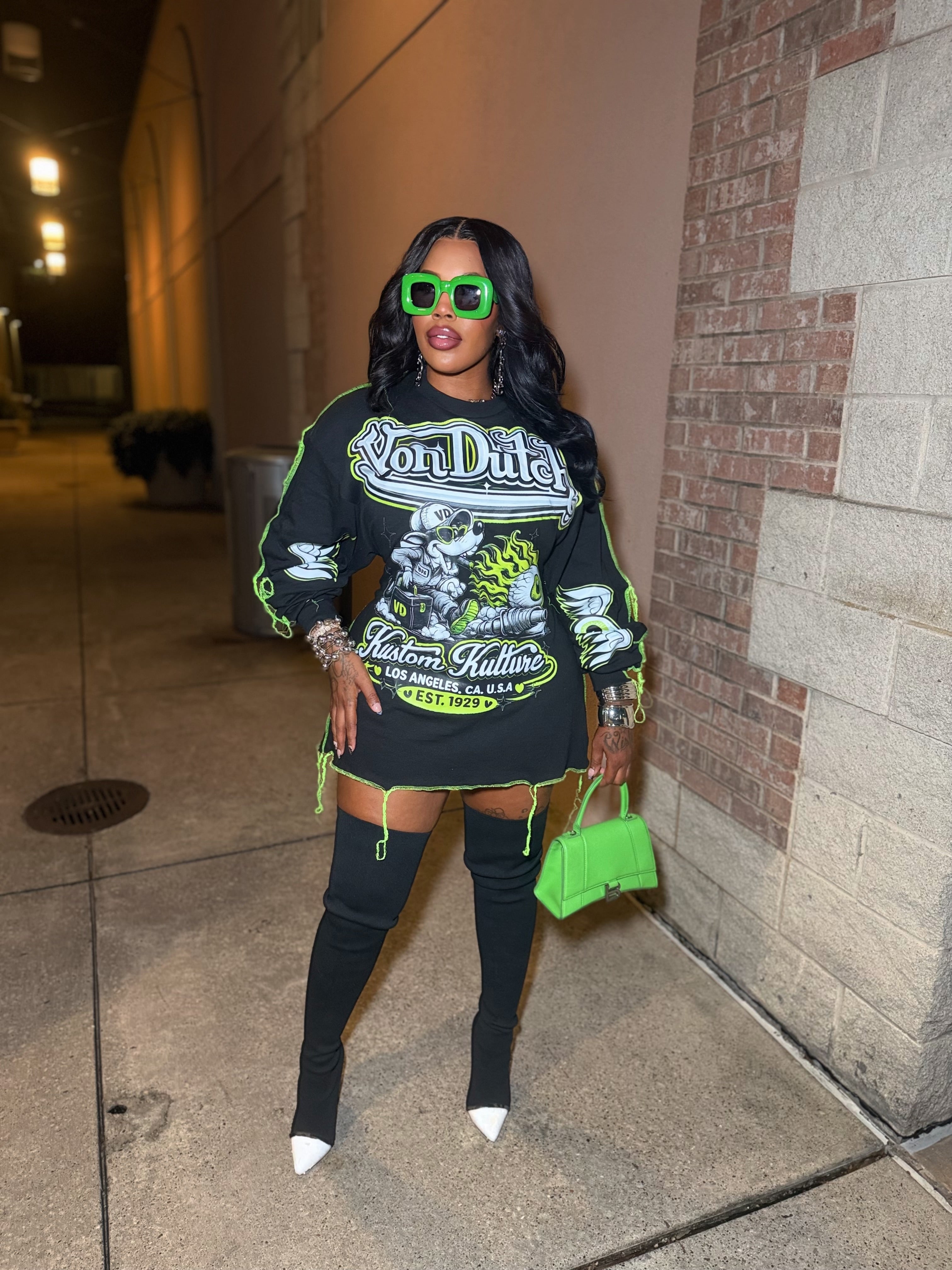 Lime green dutch long sleeve tee