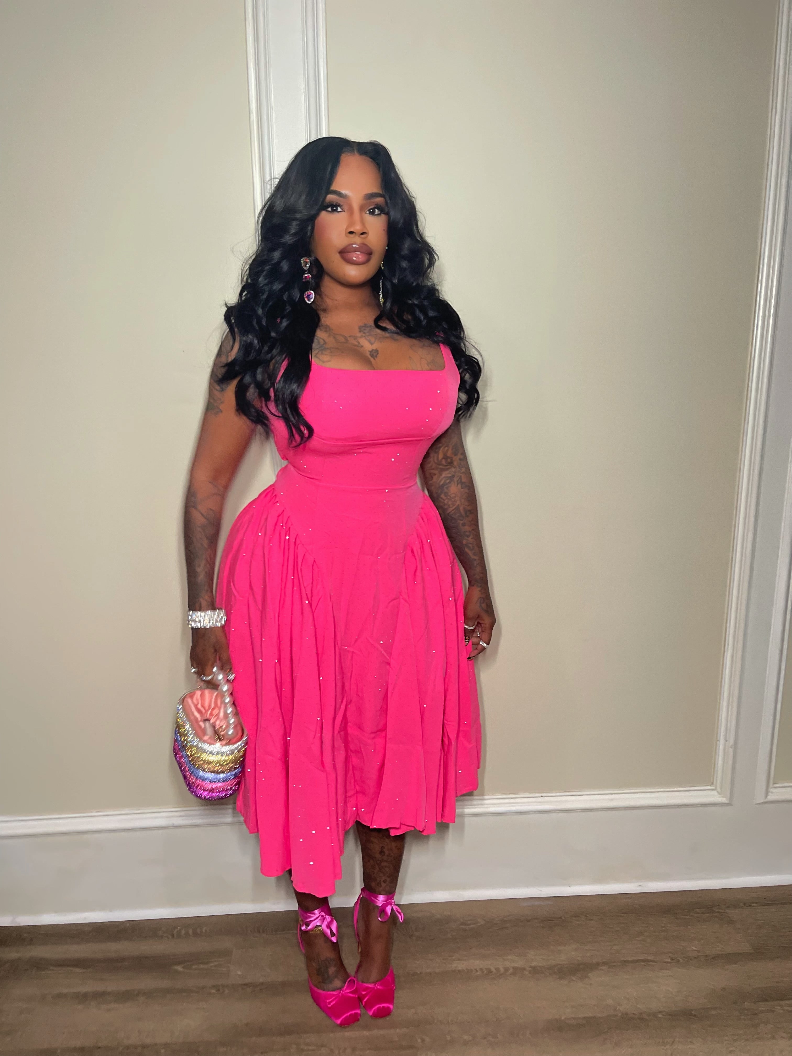 Hourglass dress (pink)