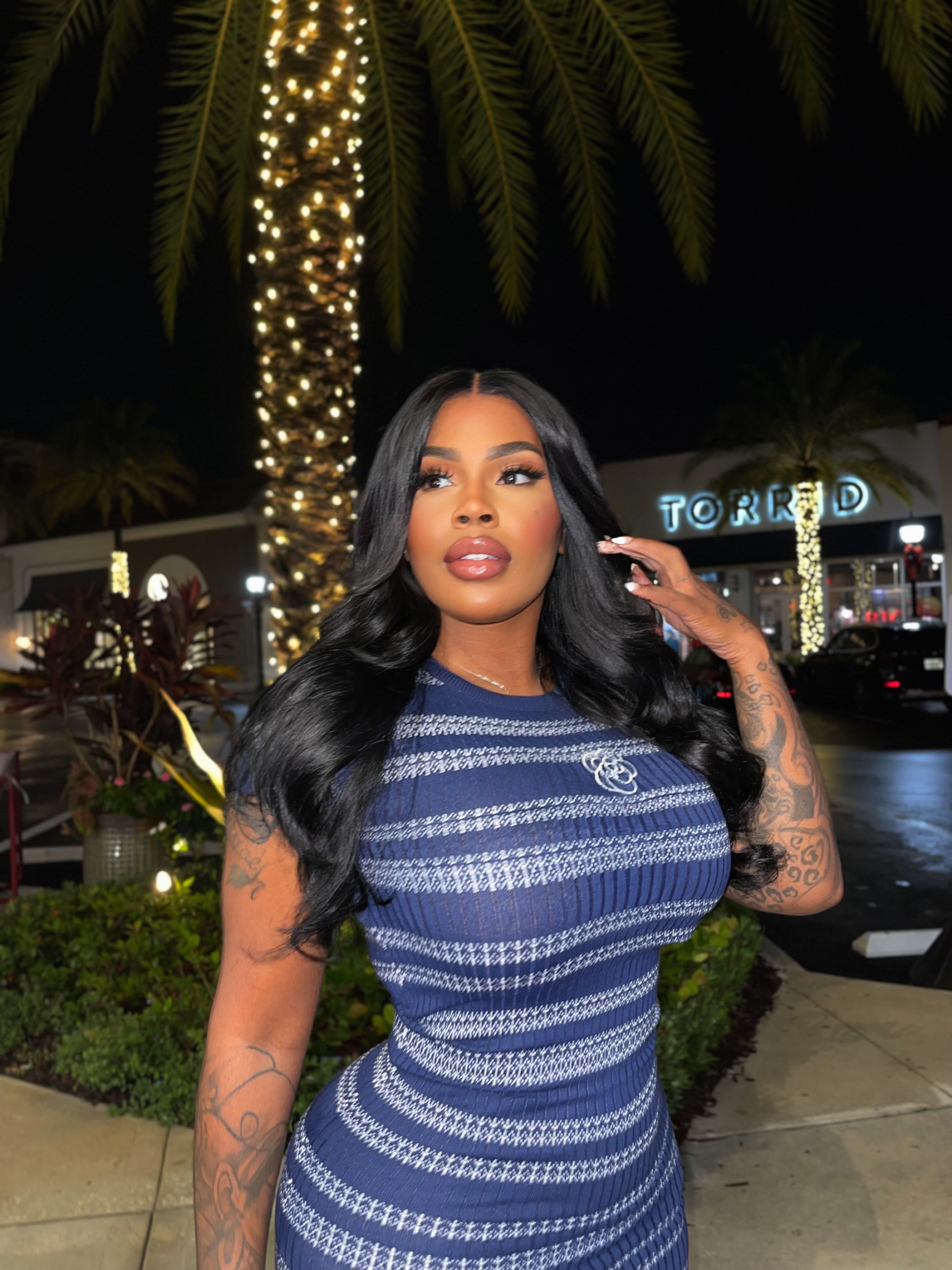 Happy hour dress blue