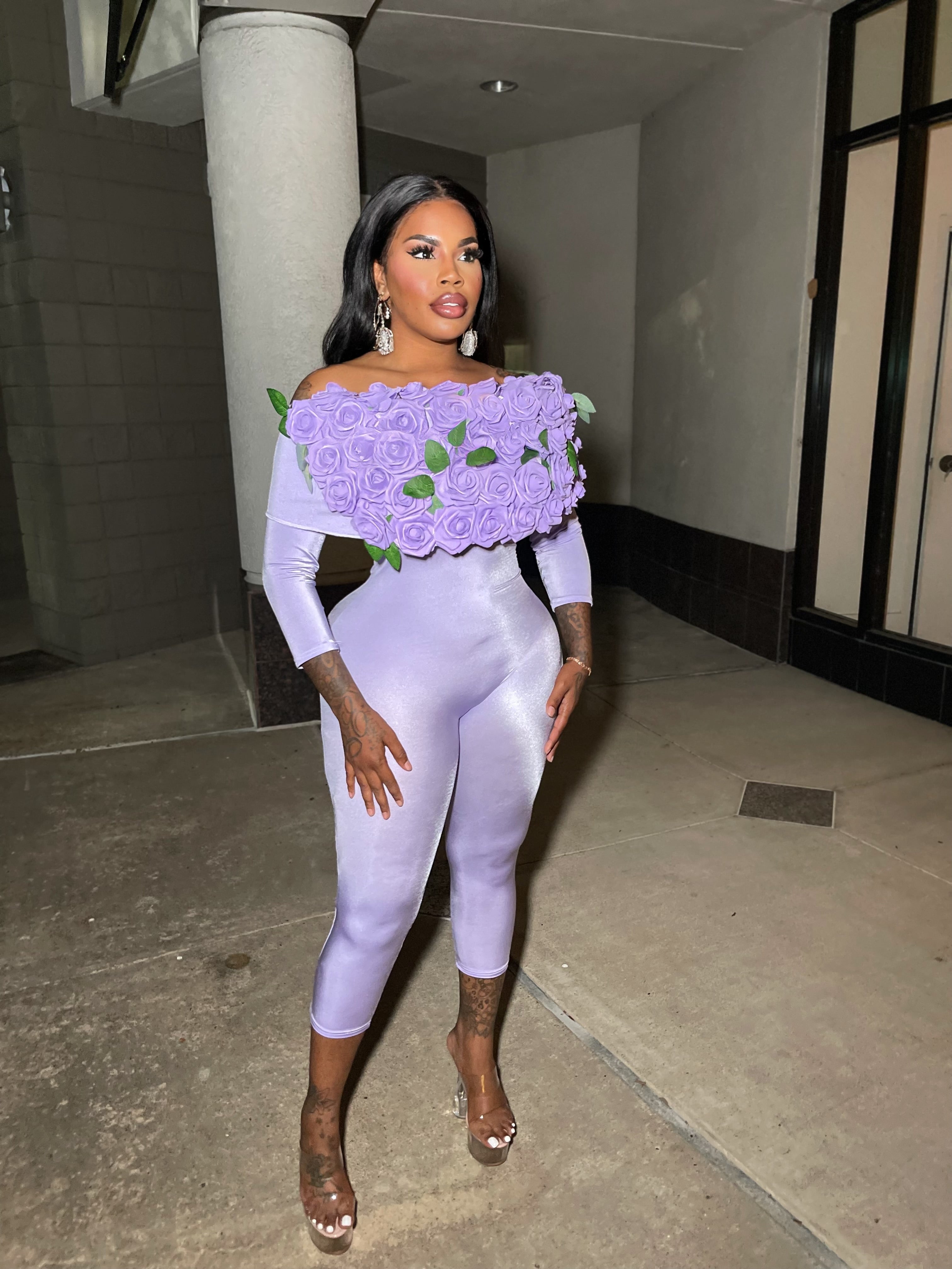 Lavender Rose jumpsuit ￼