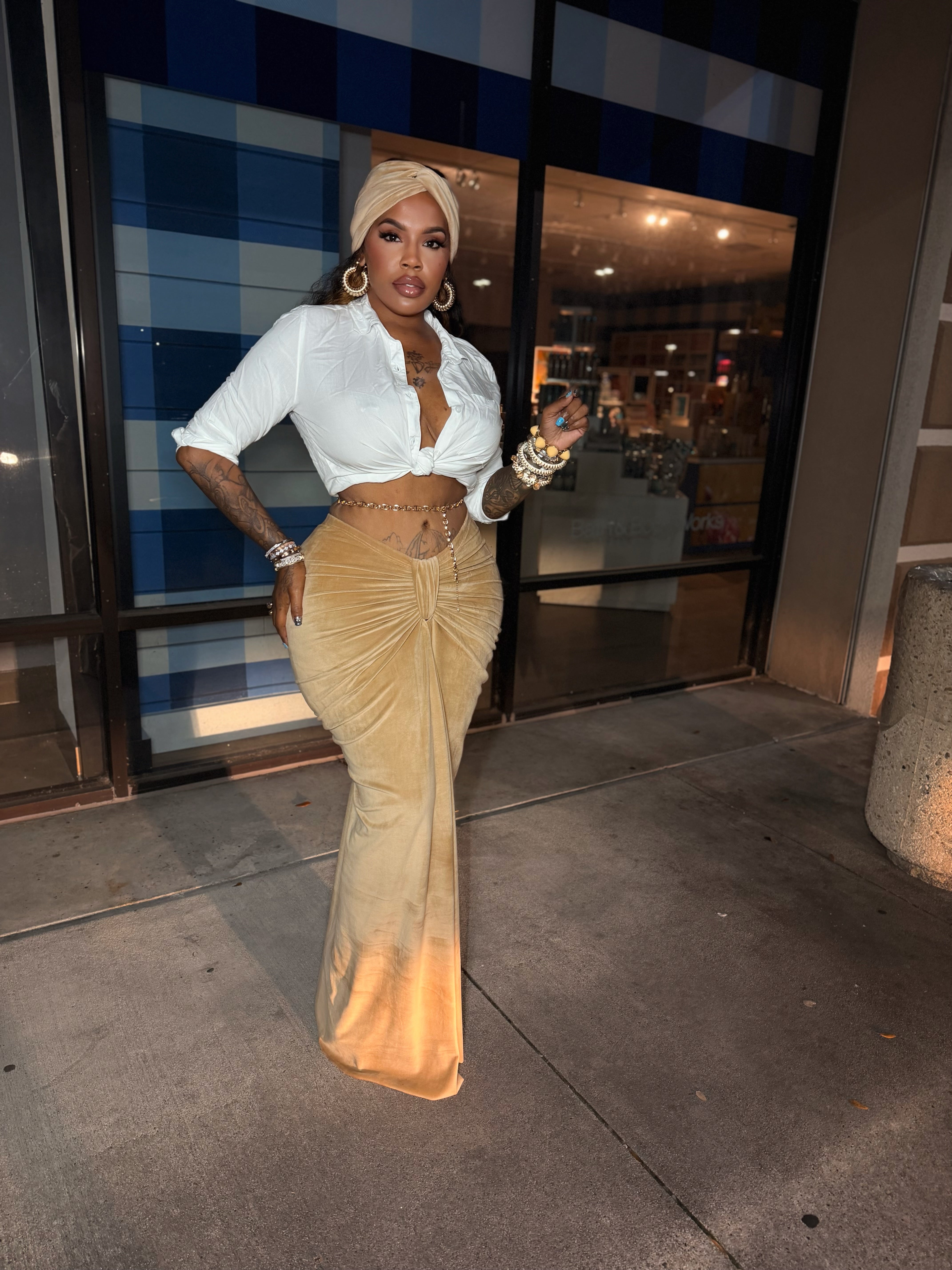 Perfect 10 maxi skirt with turban