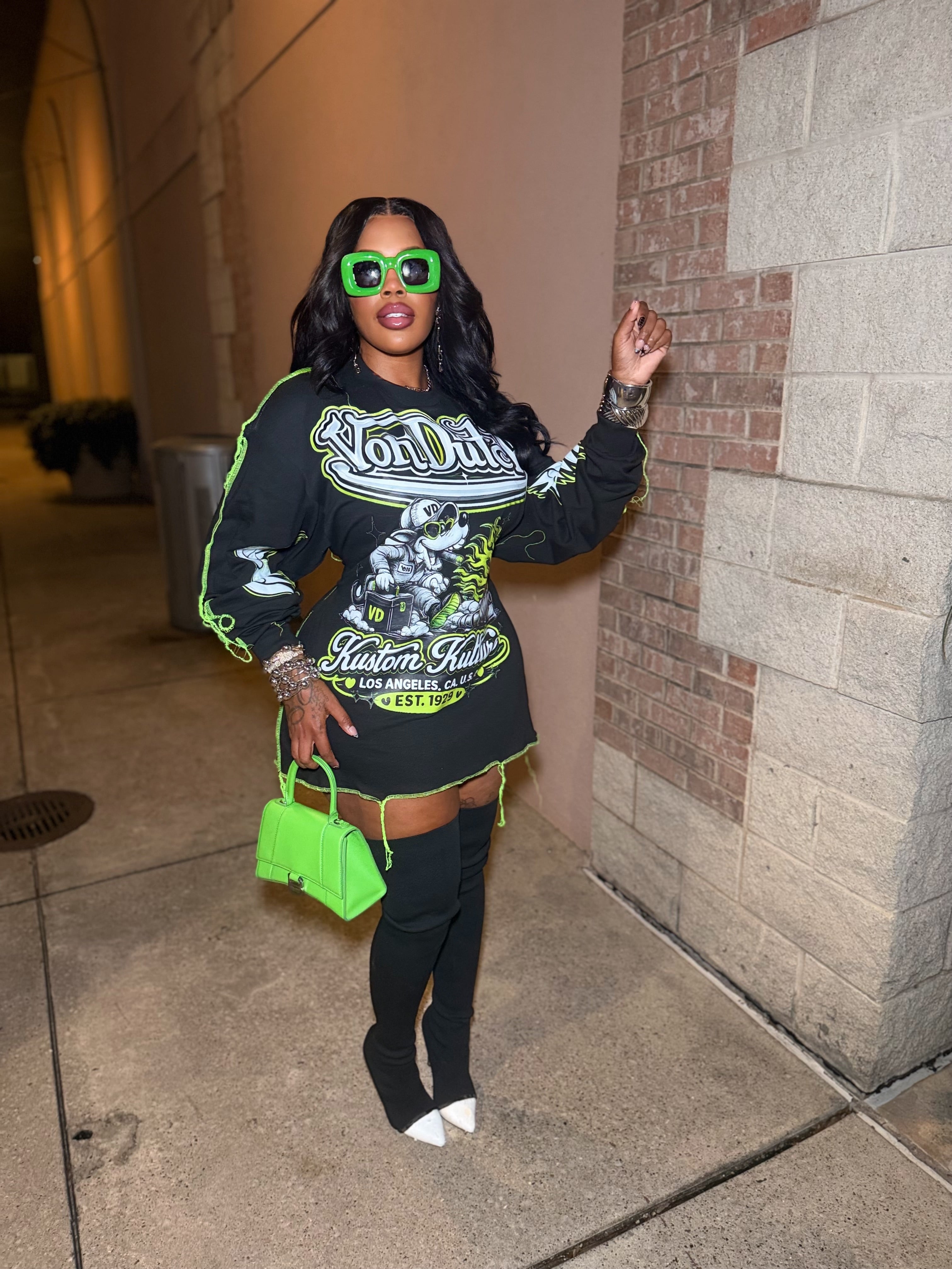 Lime green dutch long sleeve tee