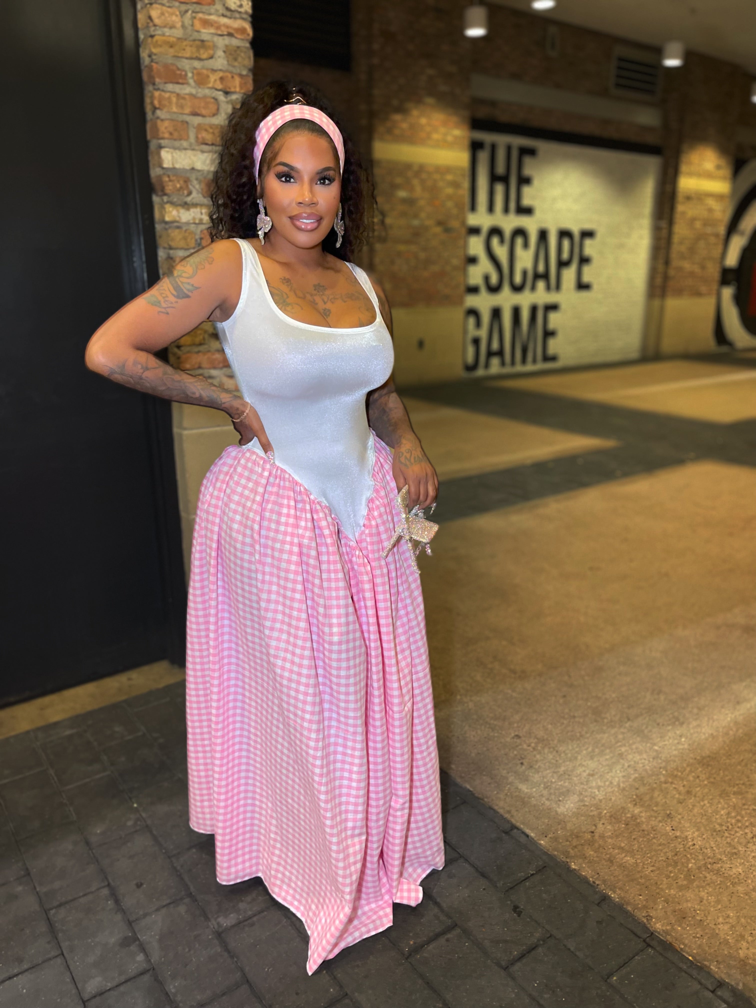 Pretty woman maxi dress (headwear included)