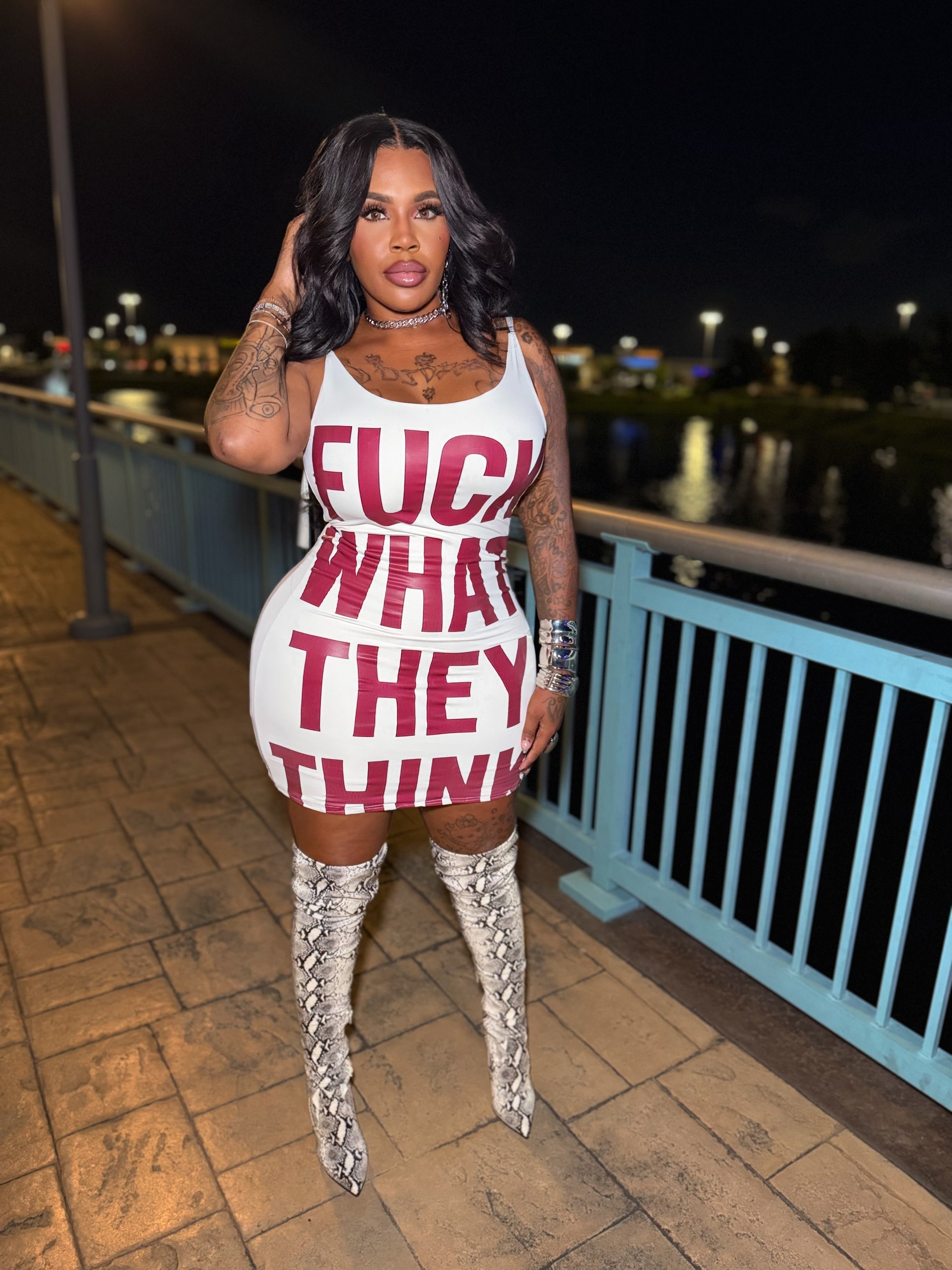 F*uck what they think mini dress