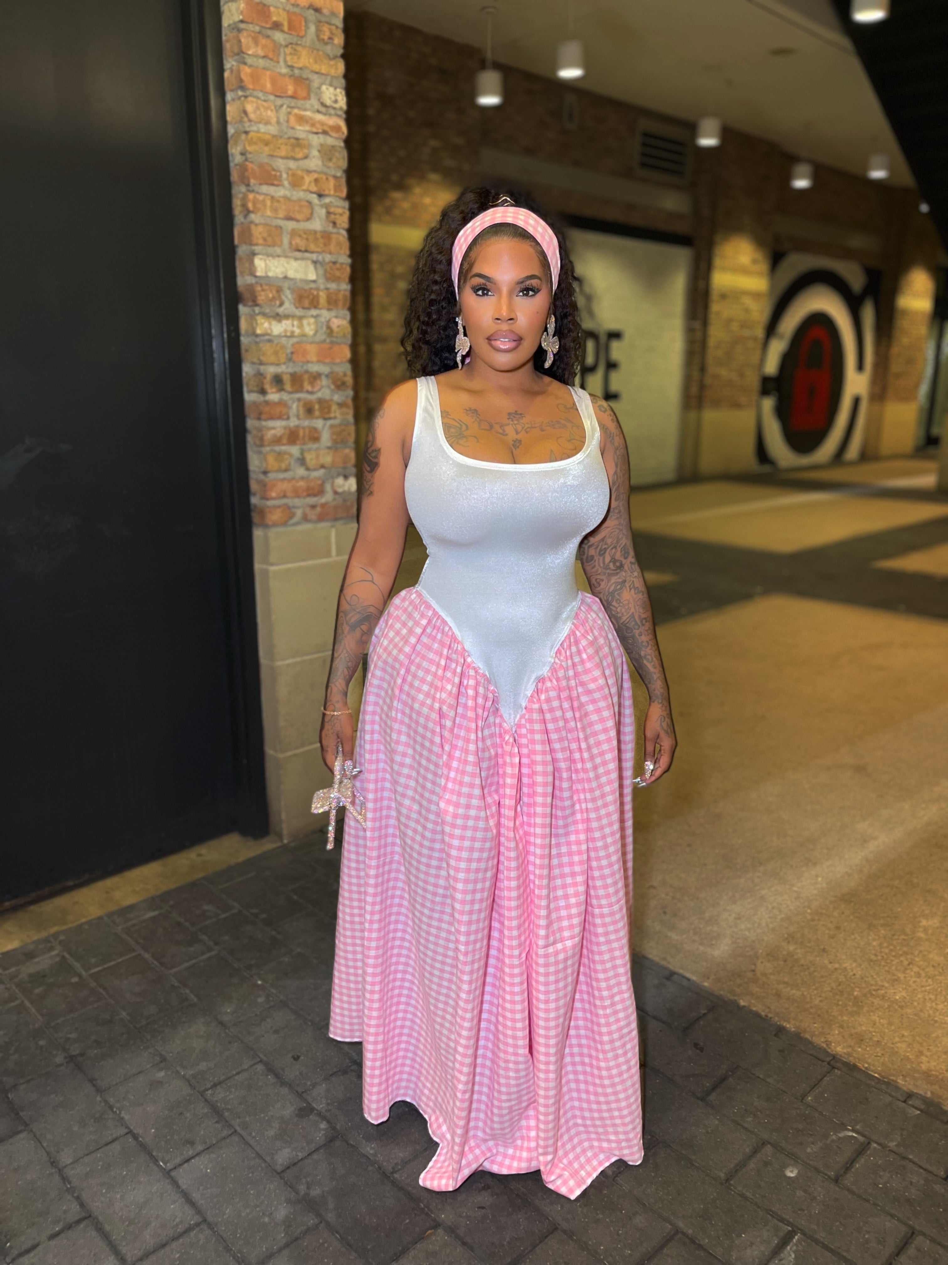 Pretty woman maxi dress (headwear included)