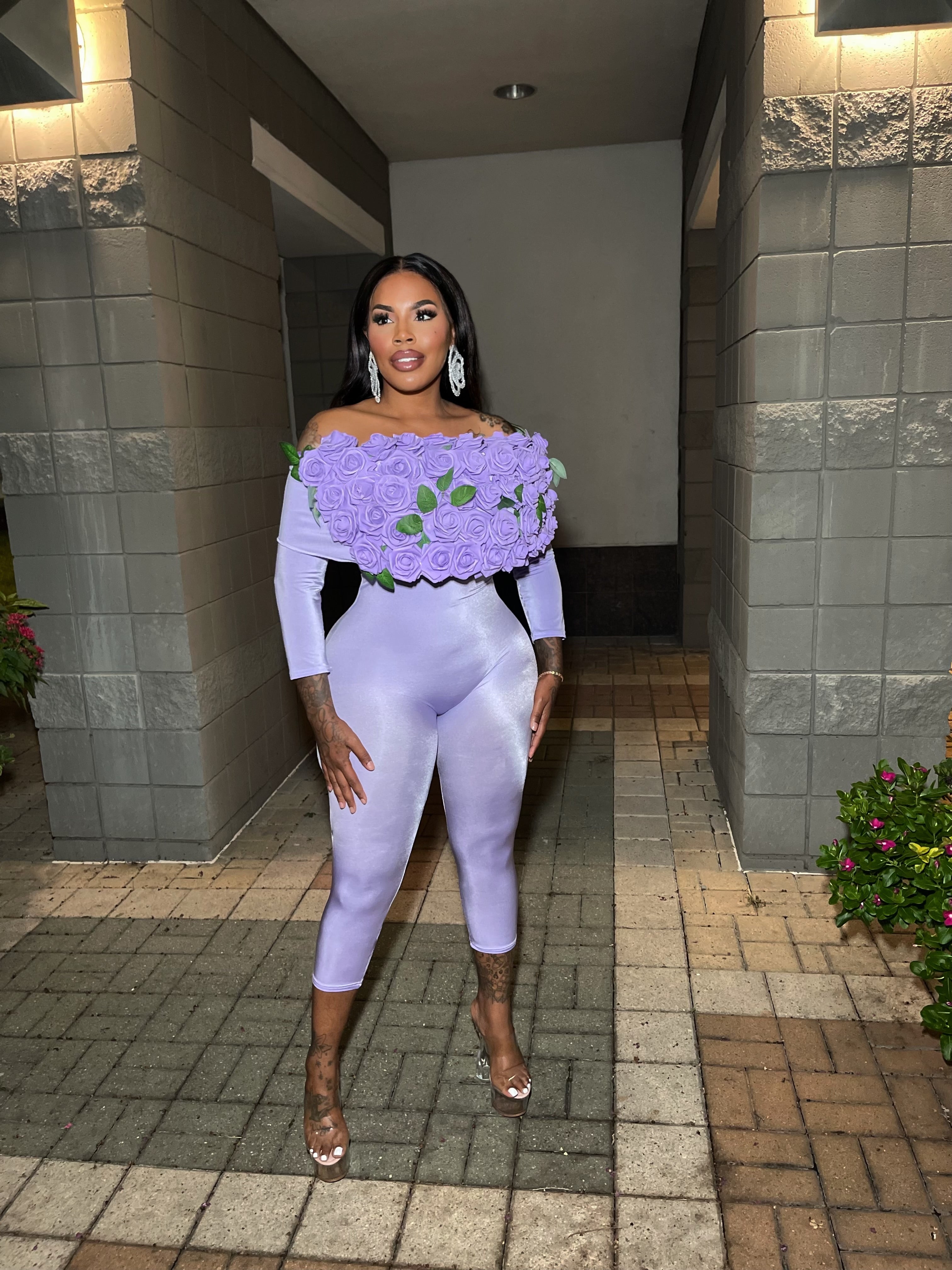 Lavender Rose jumpsuit ￼