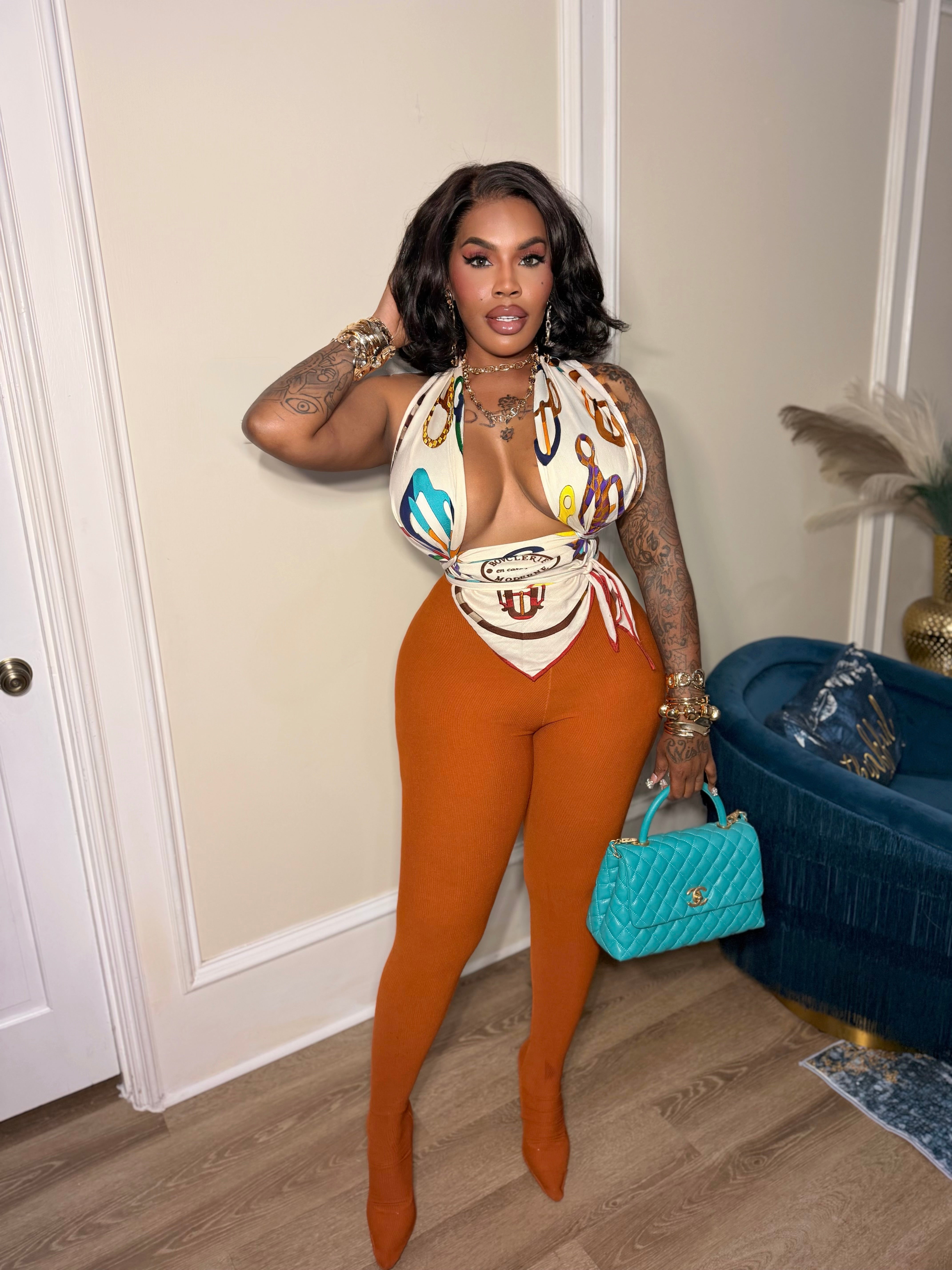 The Statement Wrap top headband included