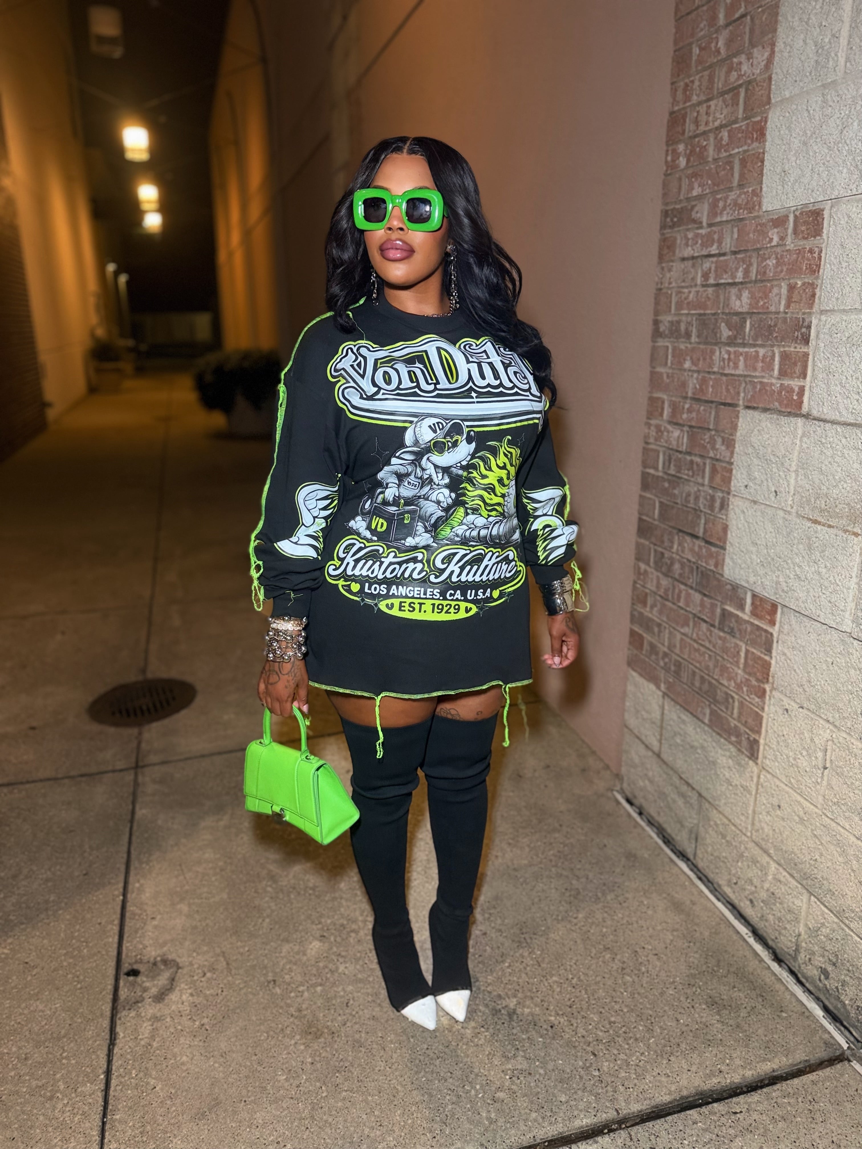 Lime green dutch long sleeve tee