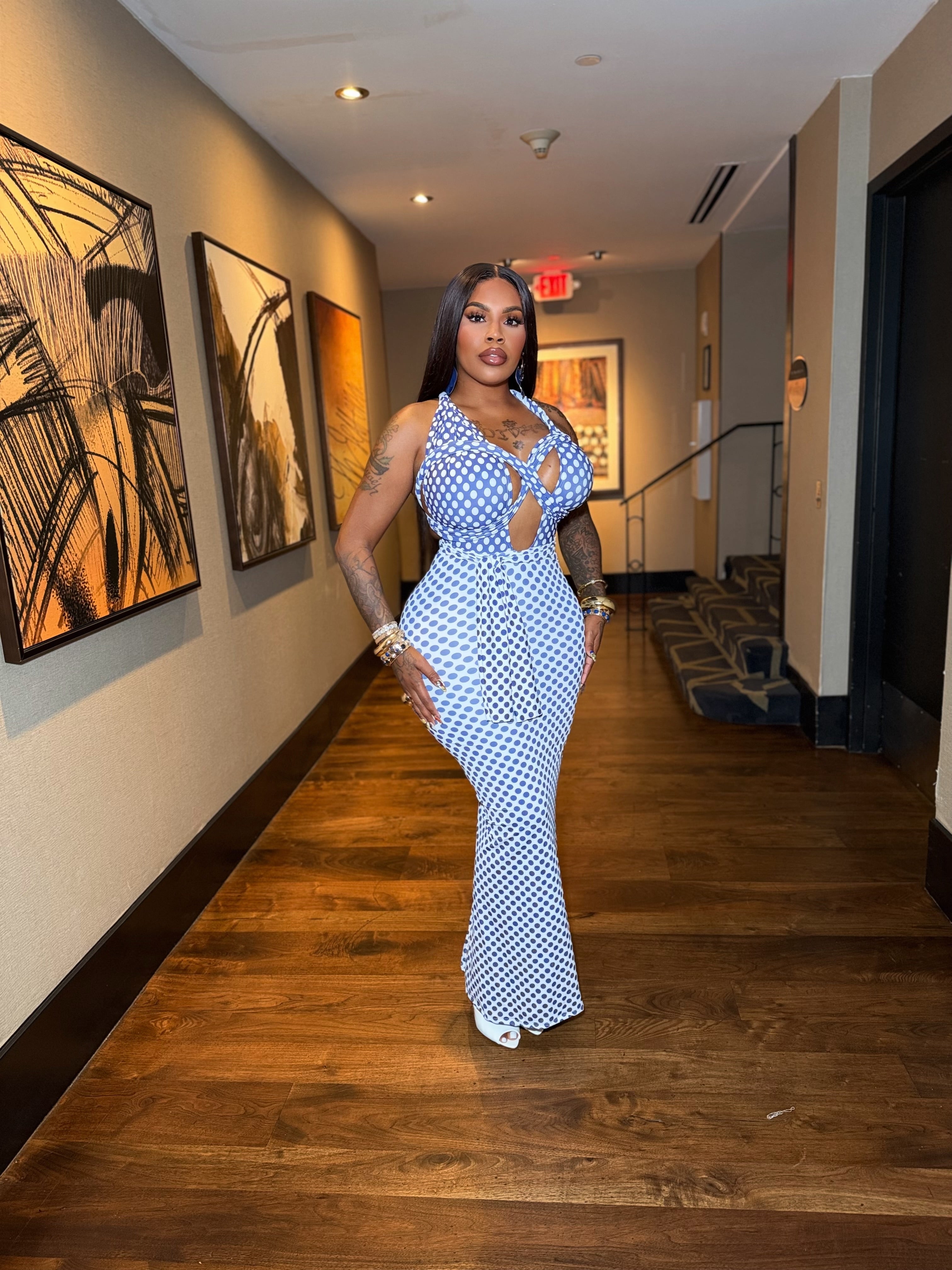 Maxi blue dress