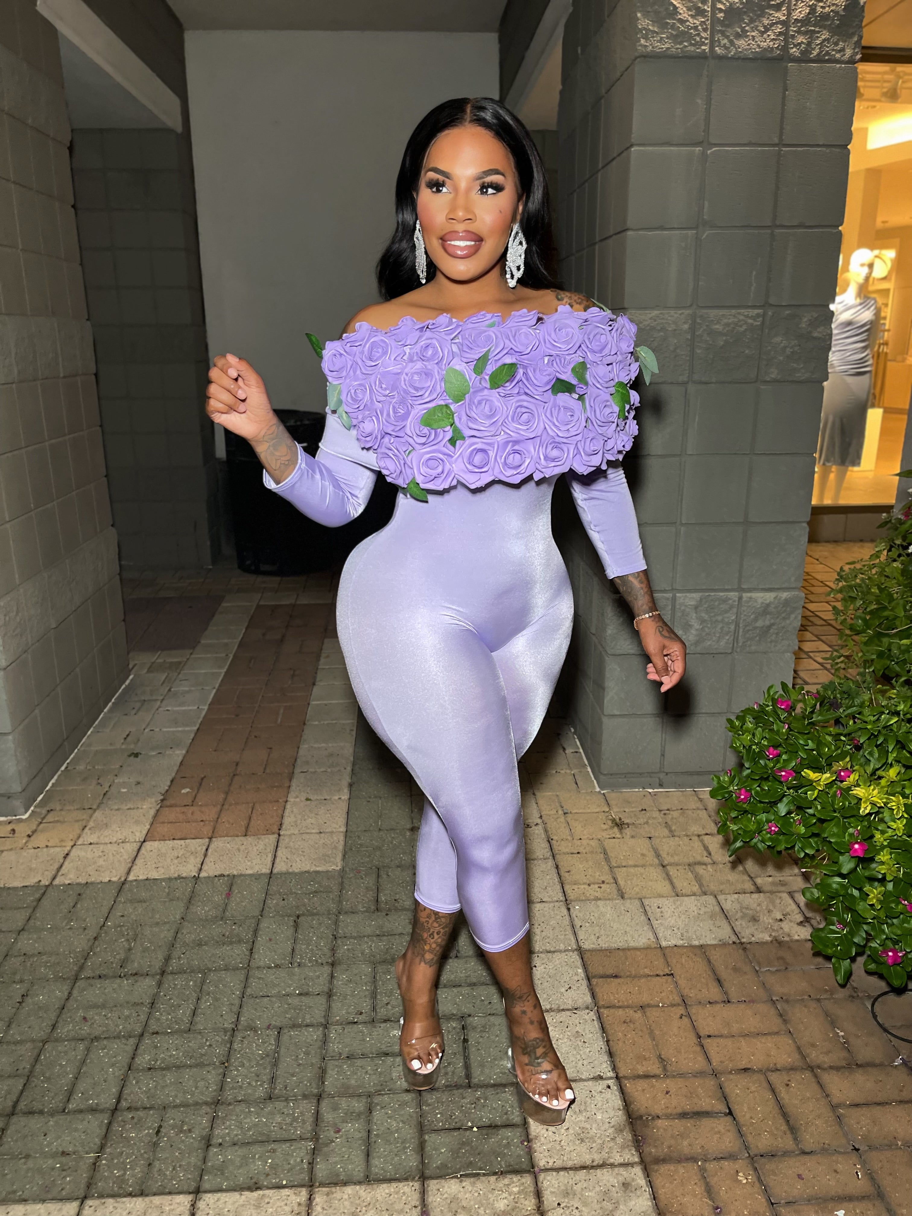 Lavender Rose jumpsuit ￼