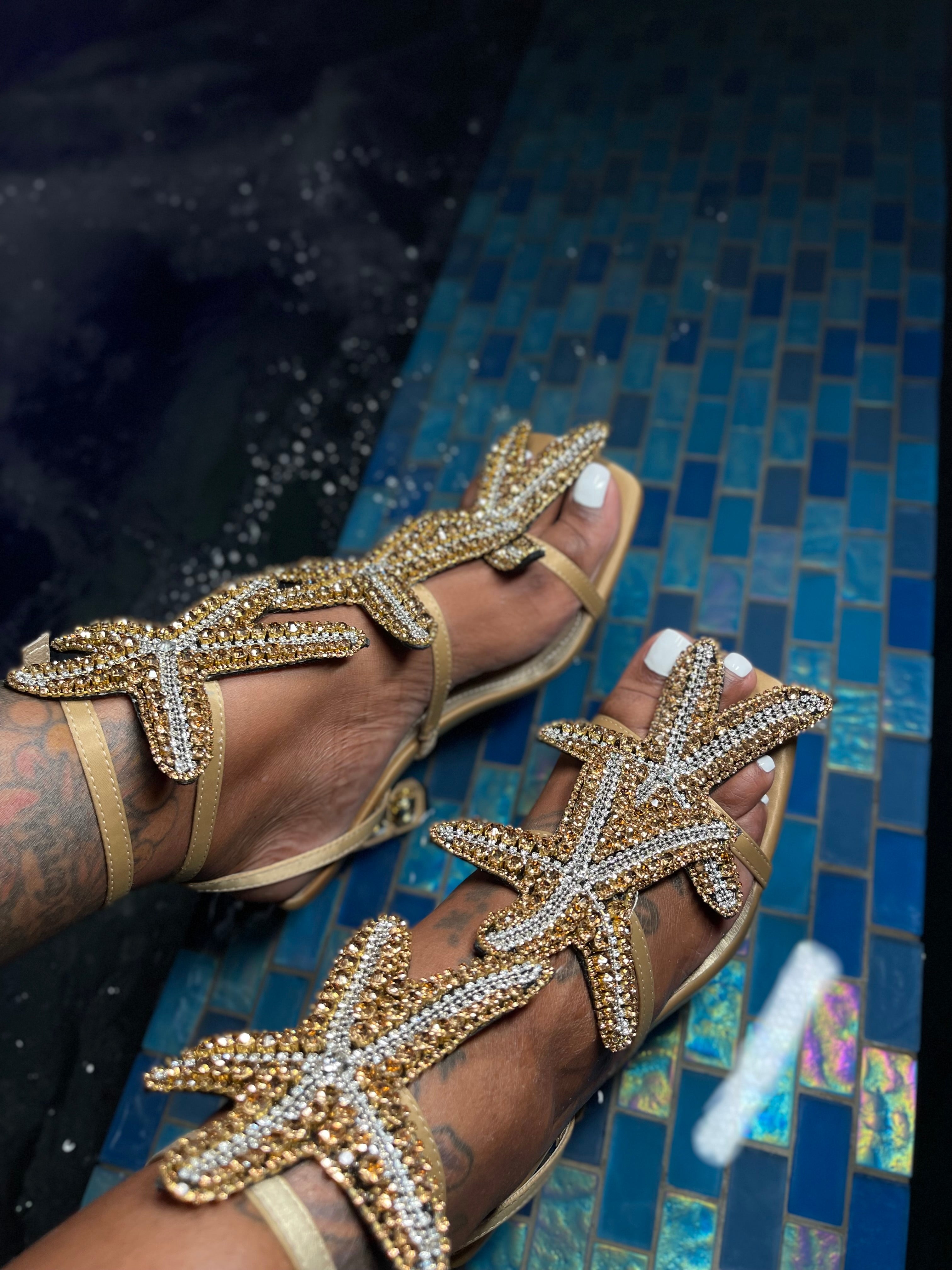 Gold starfish heel