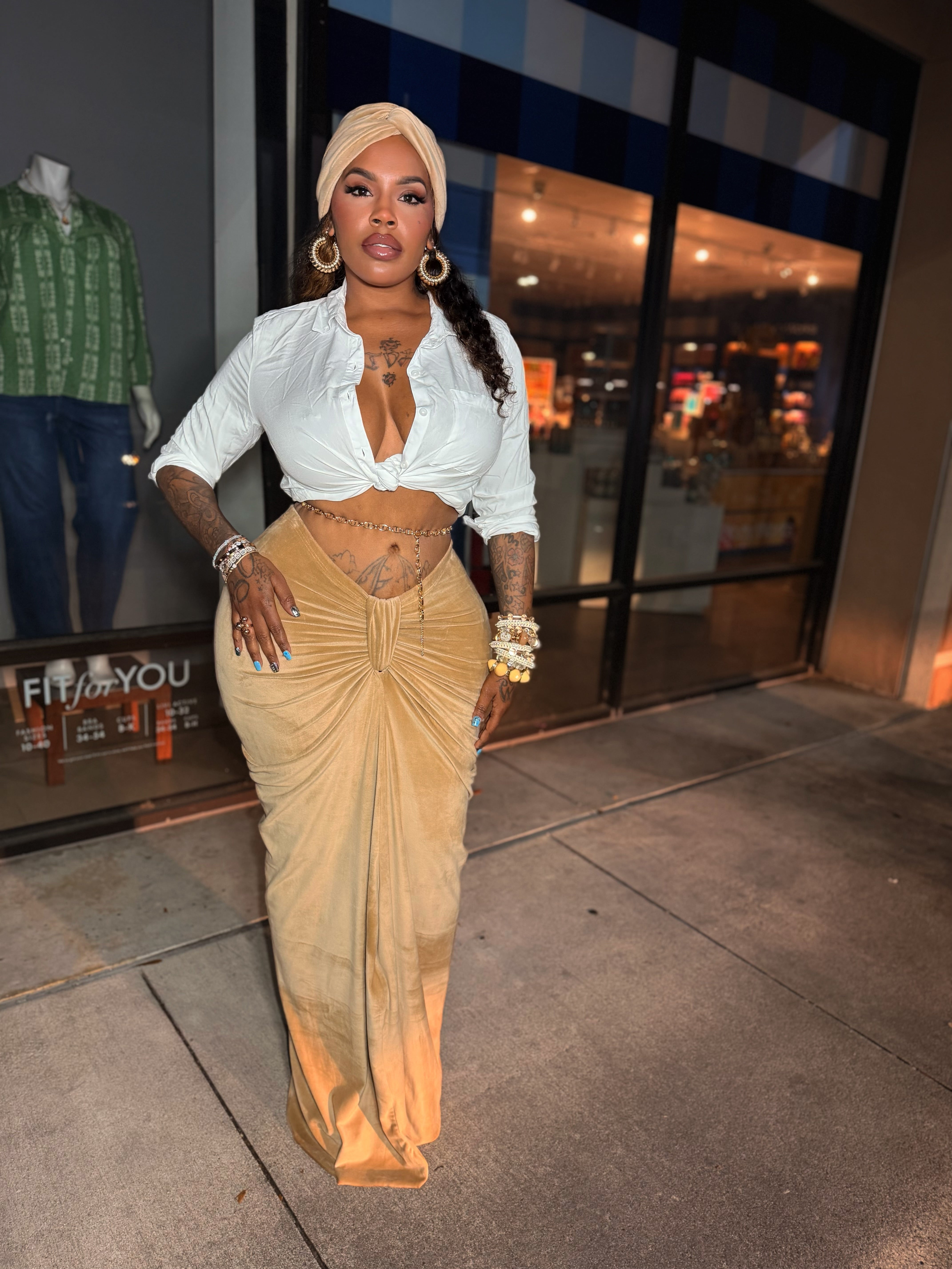 Perfect 10 maxi skirt with turban