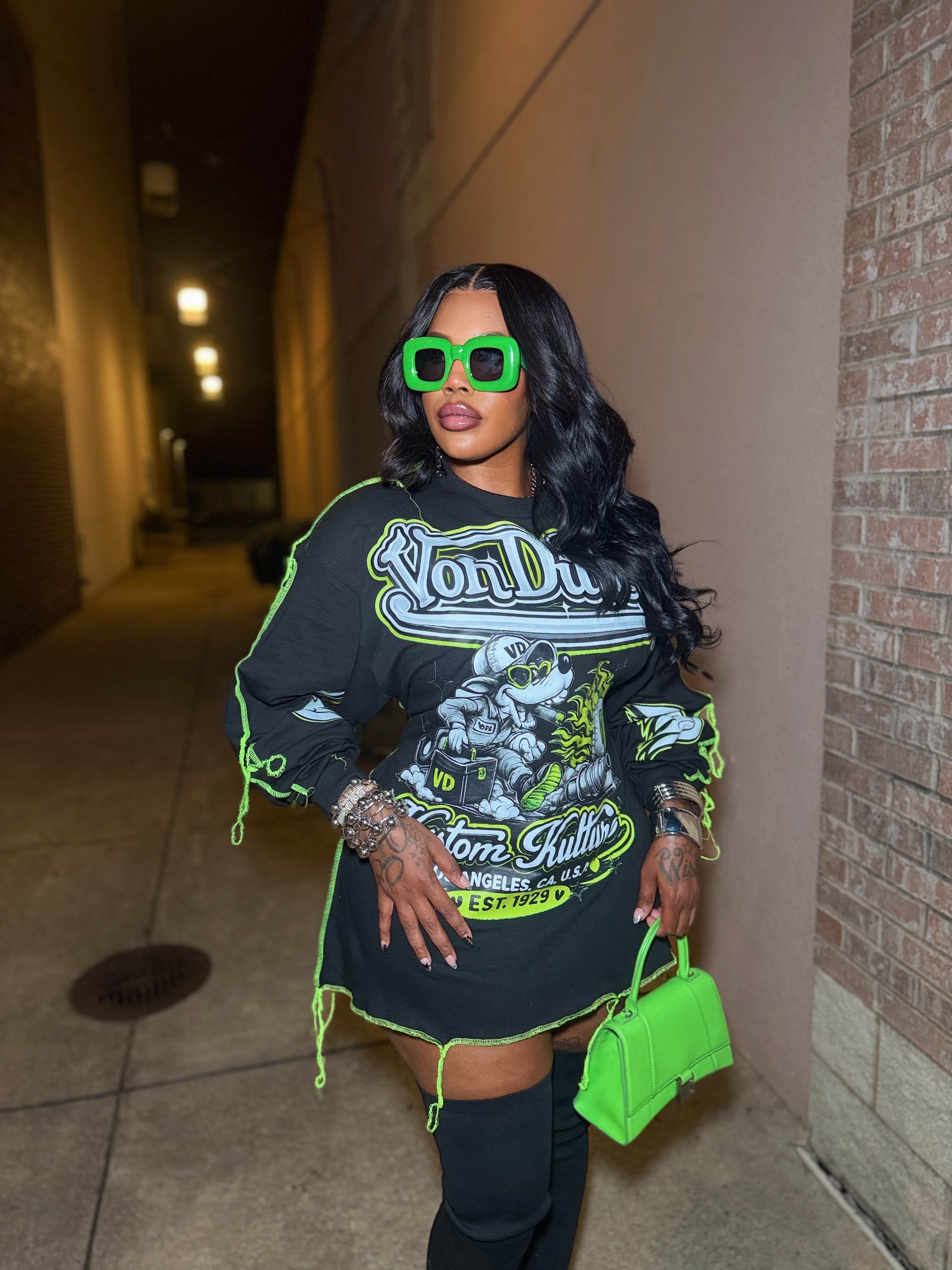Lime green dutch long sleeve tee