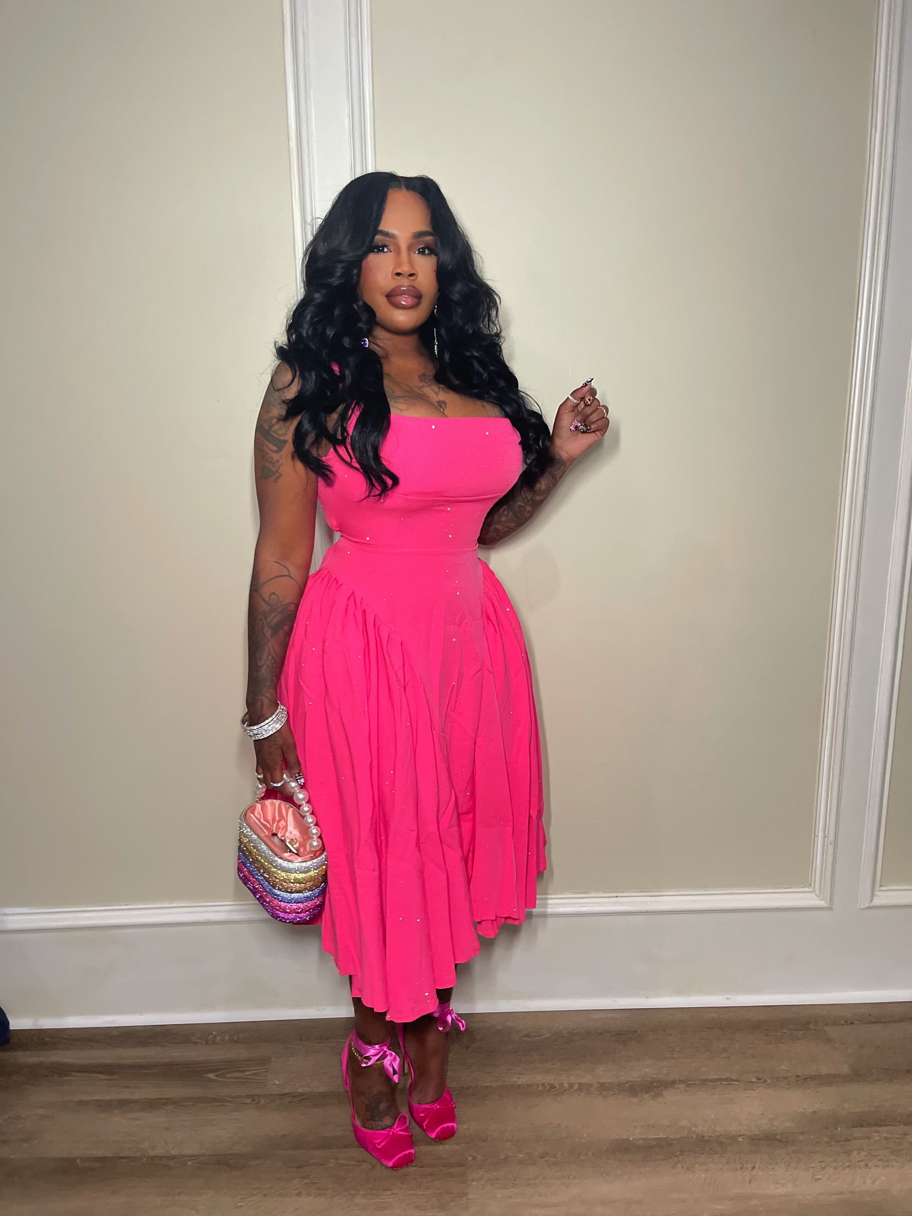 Hourglass dress (pink)