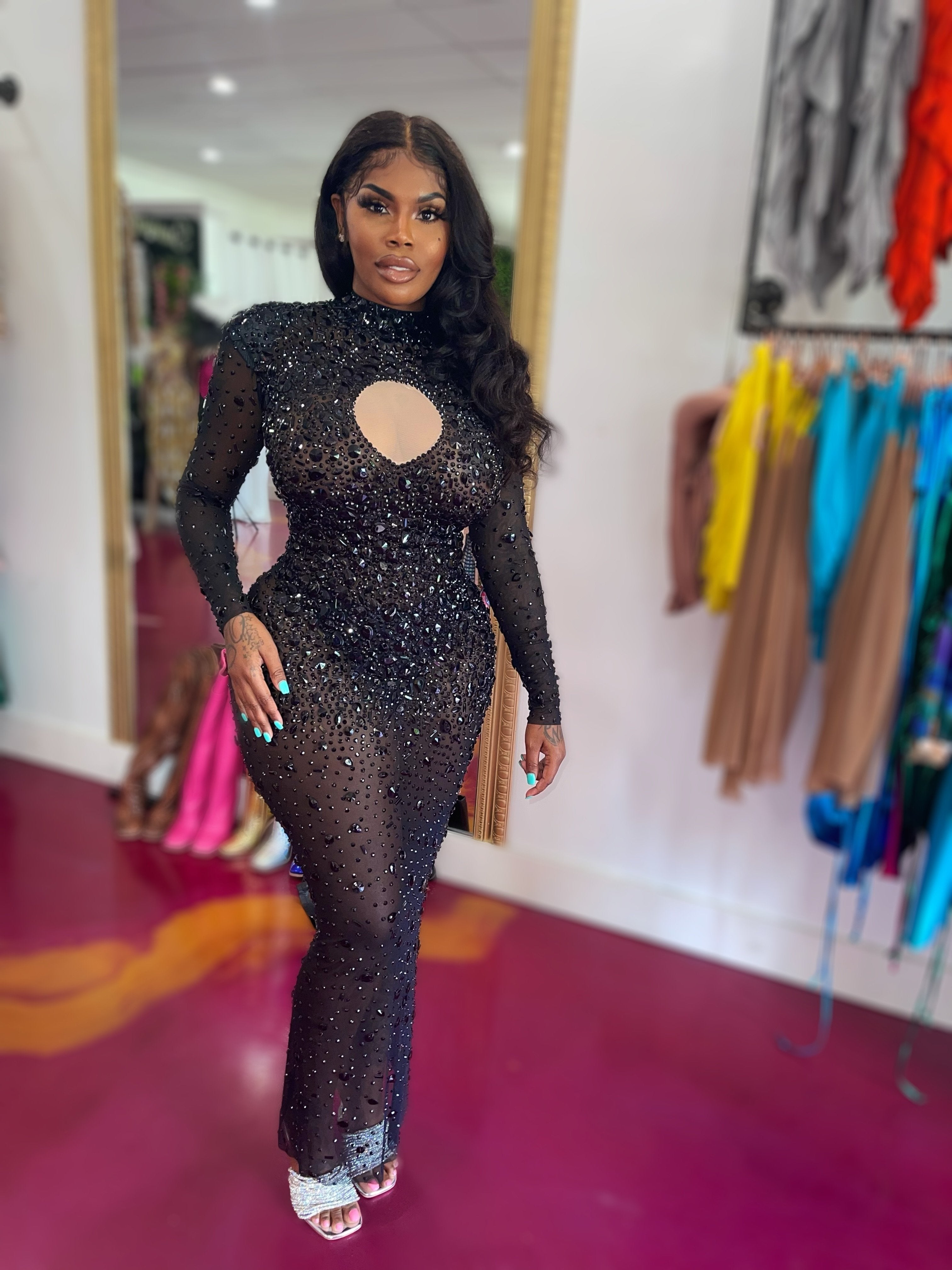 Black is beautiful diamond dress