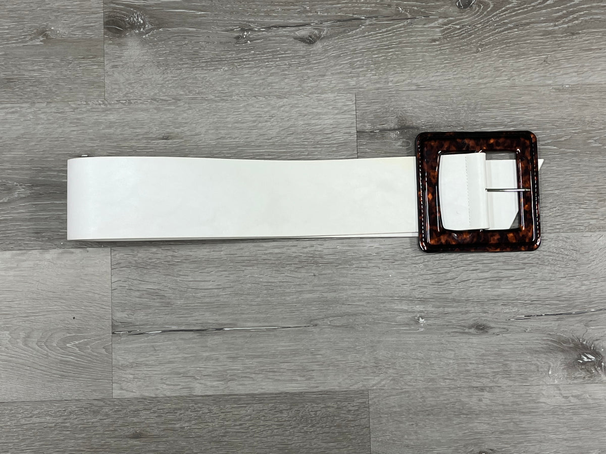 wide white waist belt – Hourglass couture