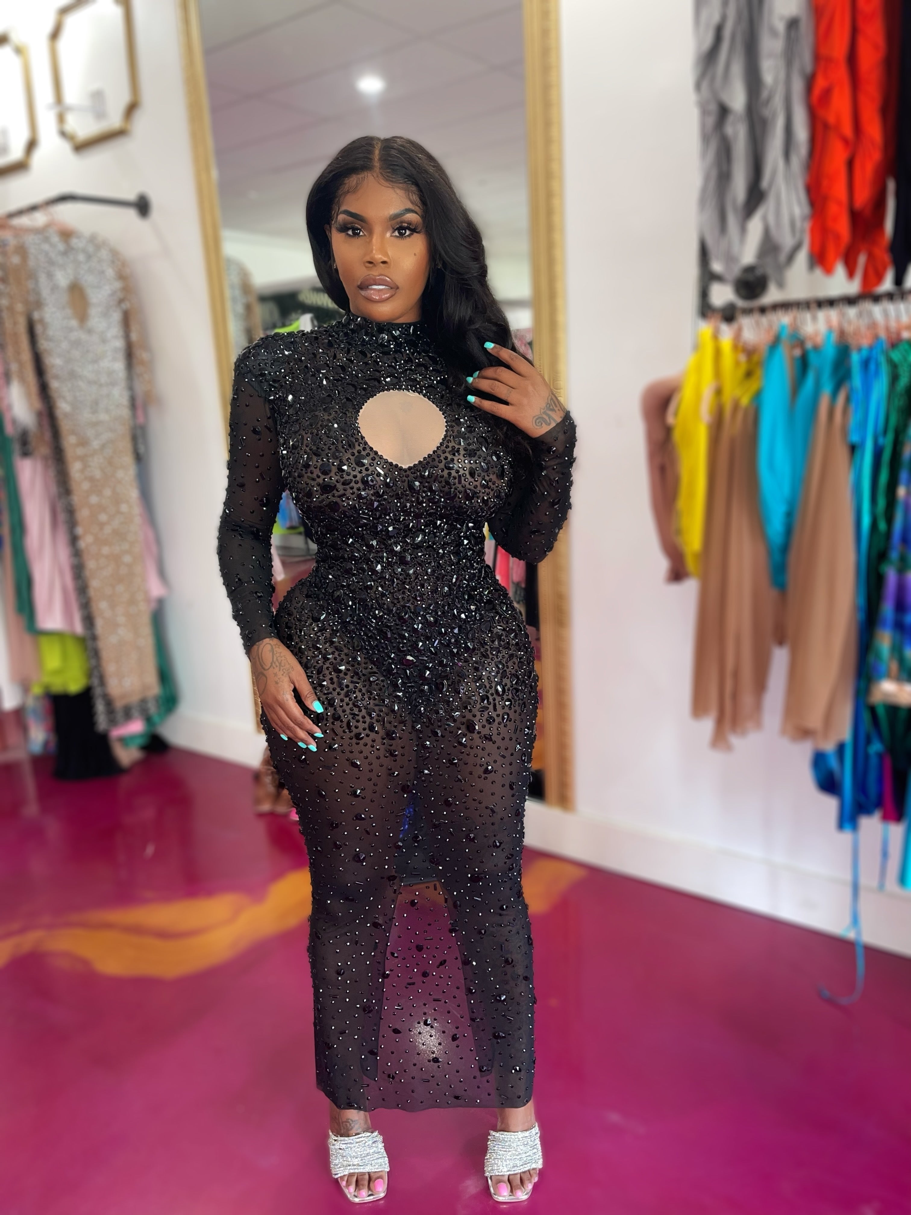 Black is beautiful diamond dress