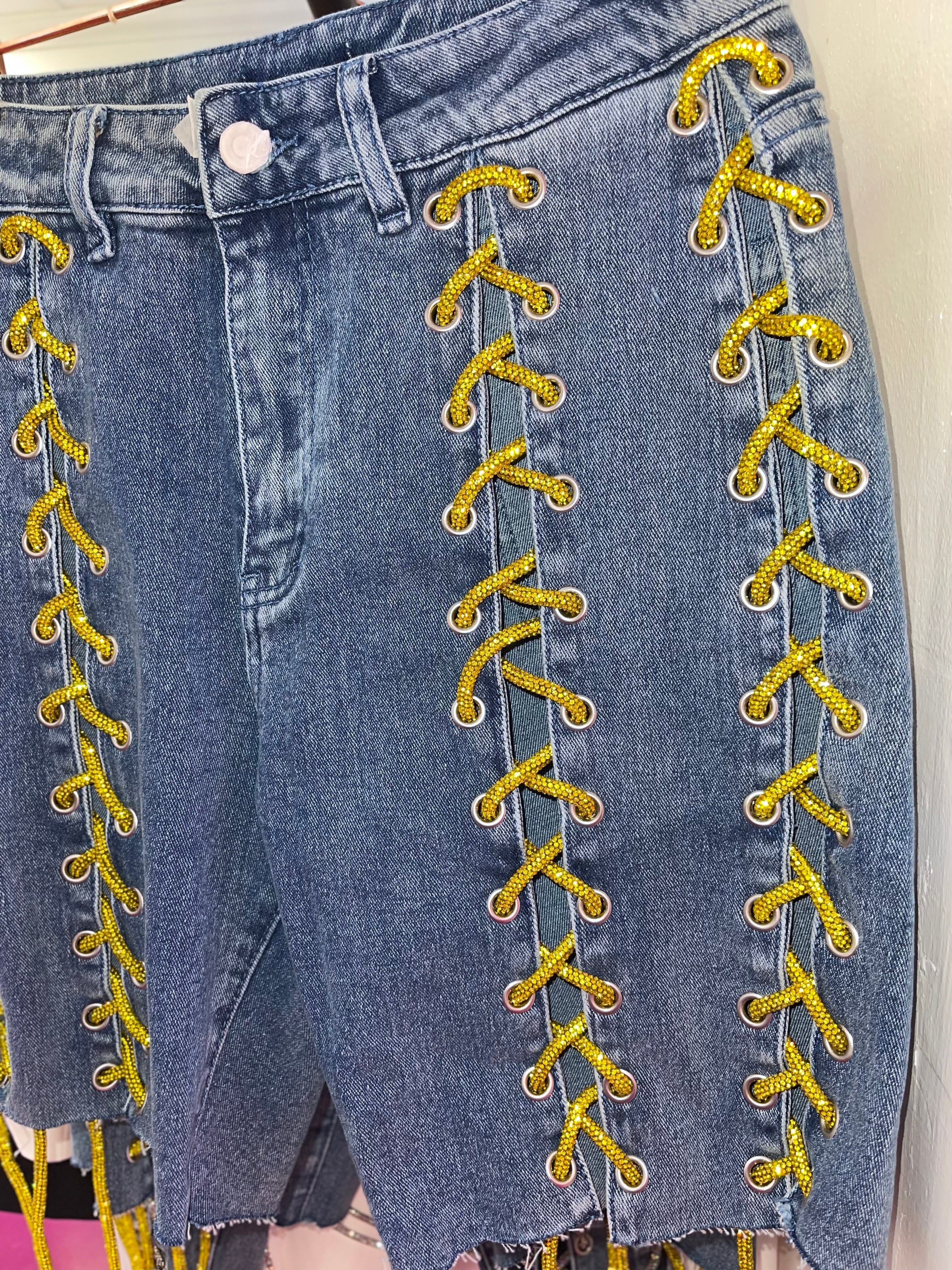 Yellow mellow mid jeans